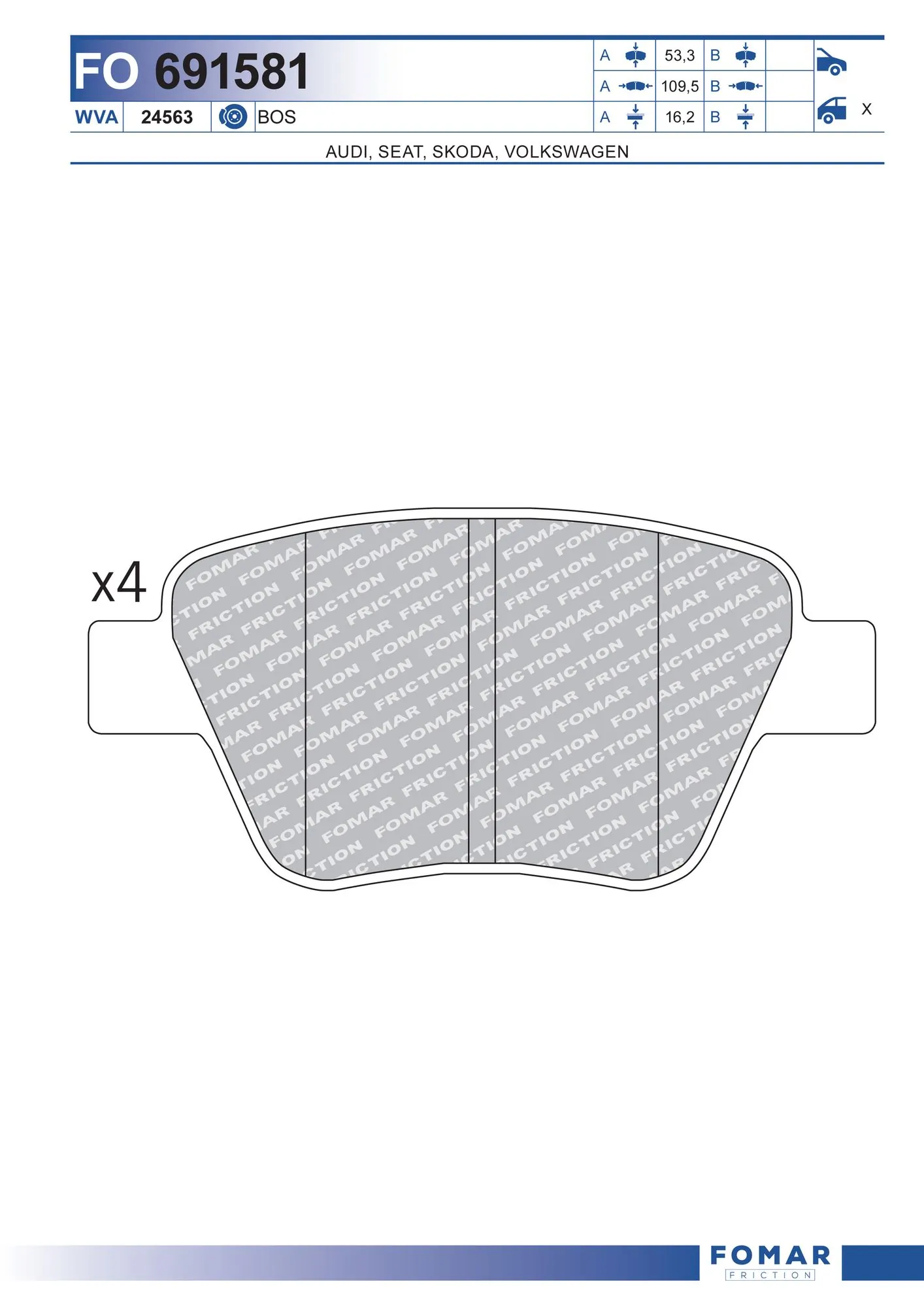 Brake Pad Set, disc brake